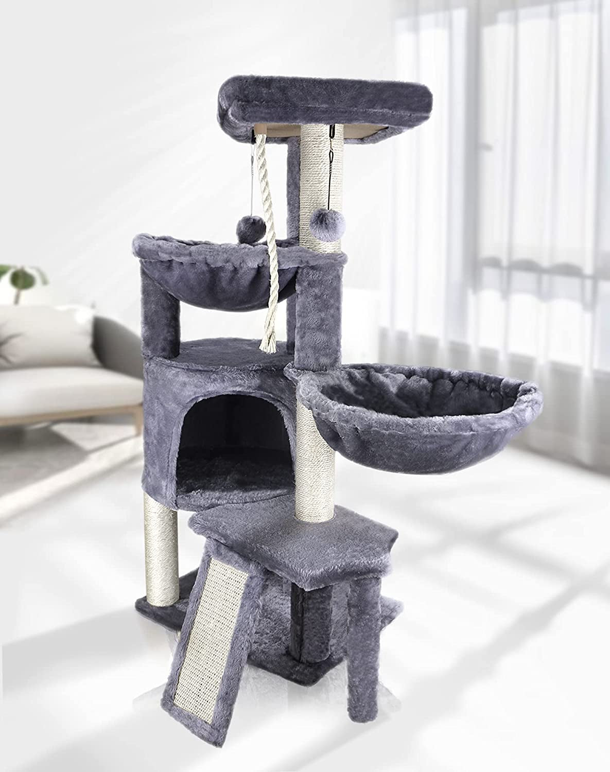 Cat Tree - Cat Condo With Two Hammocks