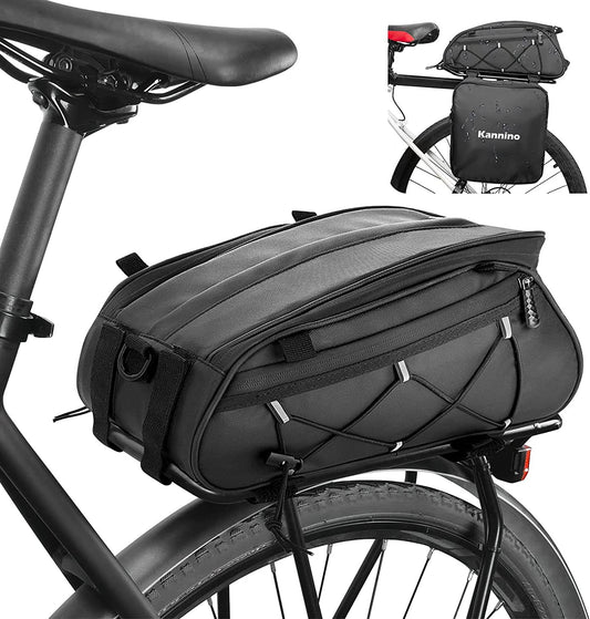 3 in 1 Bicycles Rear Rack Pannier Bag Waterproof Bike Trunk Bags 10L