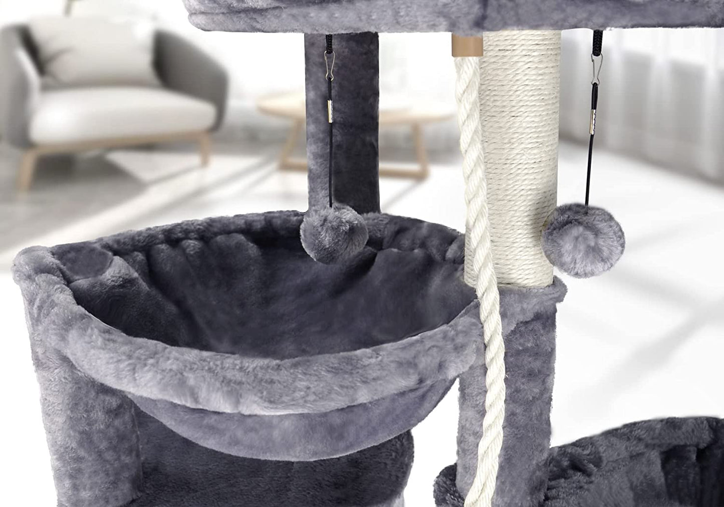 Cat Tree - Cat Condo With Two Hammocks