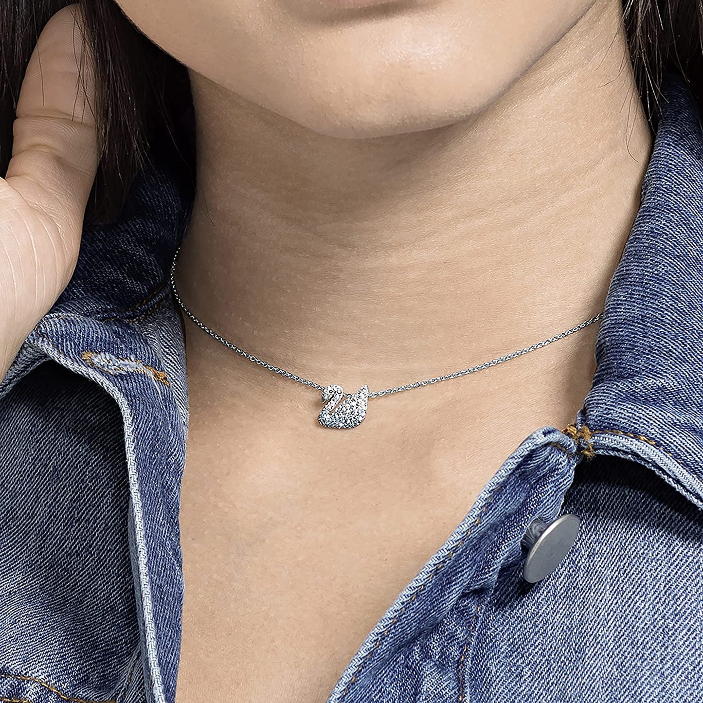 Iconic Swan Crystal Necklace
