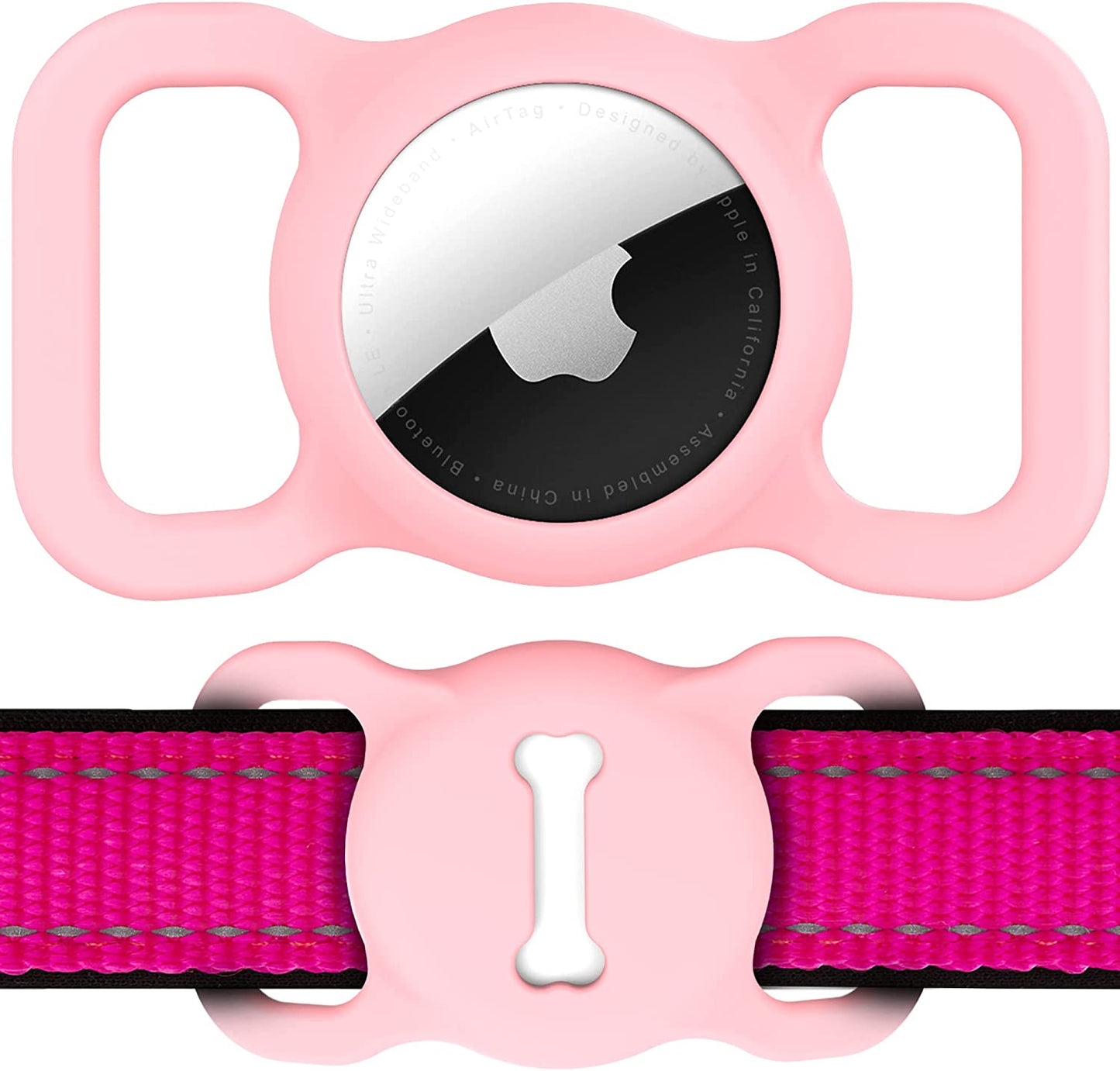 Dog Collar Airtag Holder GPS Tracking Pet Collar