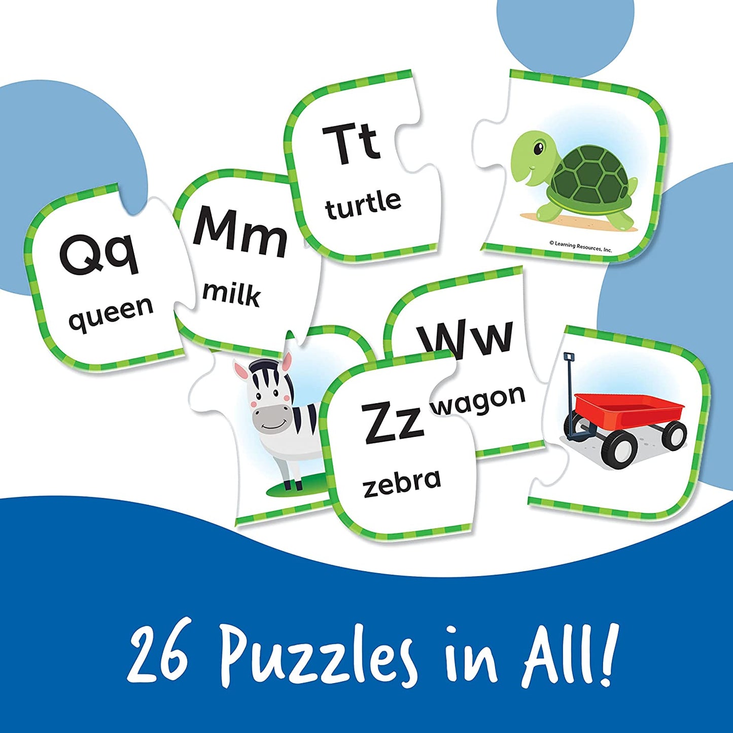 Toddlers Puzzles - ABC Learning Puzzle Cards Self Correcting Alphabetic Puzzles Games