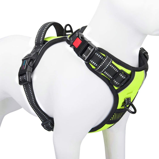 No Pull Dog Harness - Reflective Harness Vest with Adjustable Handle