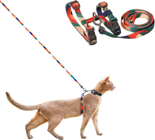 Cat Harness and Leash Set - Cats Escape Proof - Adjustable Harness