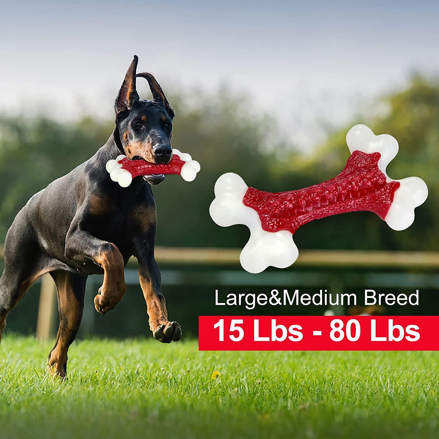 Dog Toys - Indestructible Dog Bone Chew Nylon Toys - Aggressive Chew Dogs Toys