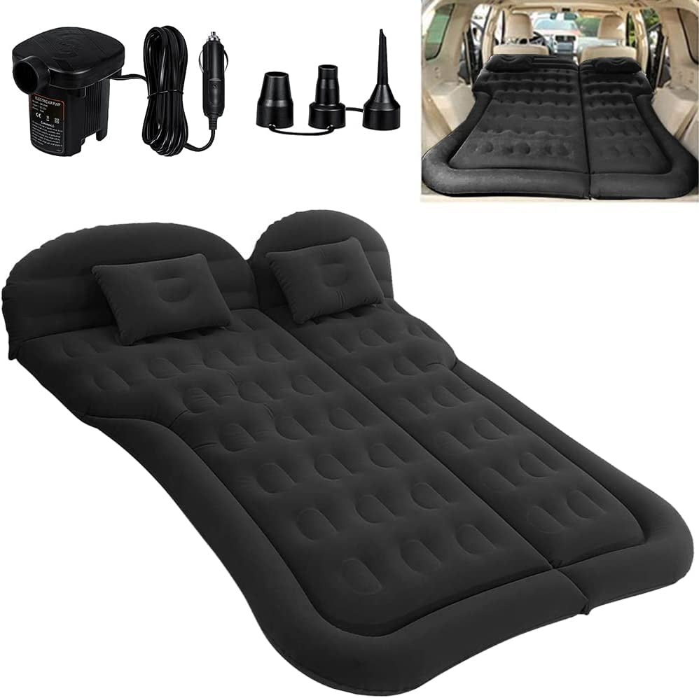 Camping Air Mattress Bed With Cushion Pillow - Inflatable Thickened Air Bed with Air Pump
