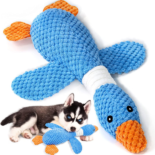 Indestructible Dog Toys for Aggressive Chewers - Crinkle Squeaky Dog Toys for Teething