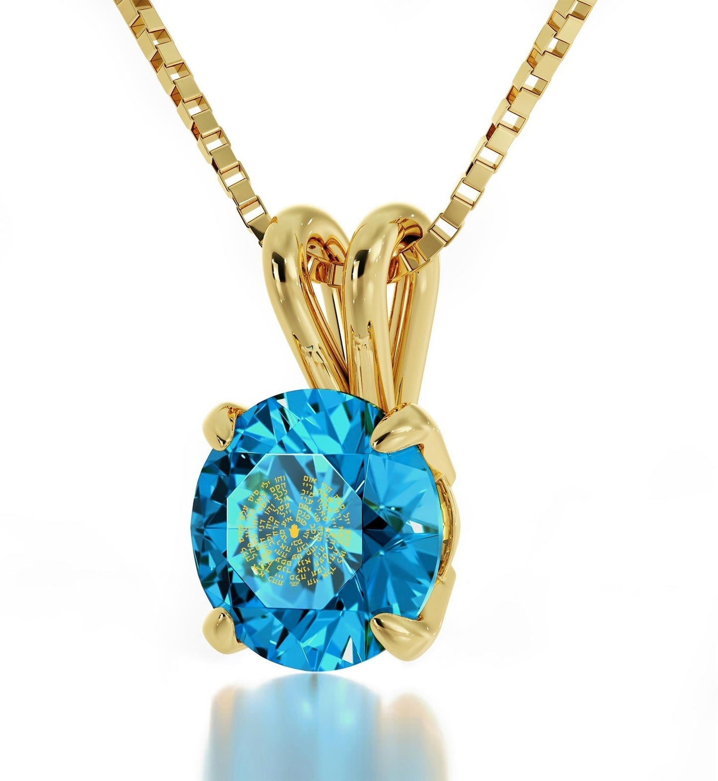 14k Yellow Gold inscribed Necklace