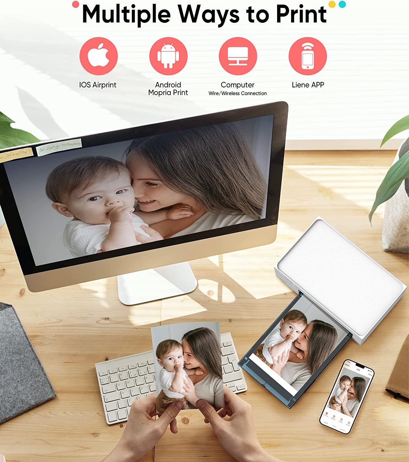 Photo Printer Full-Color Wi-Fi Picture Printer
