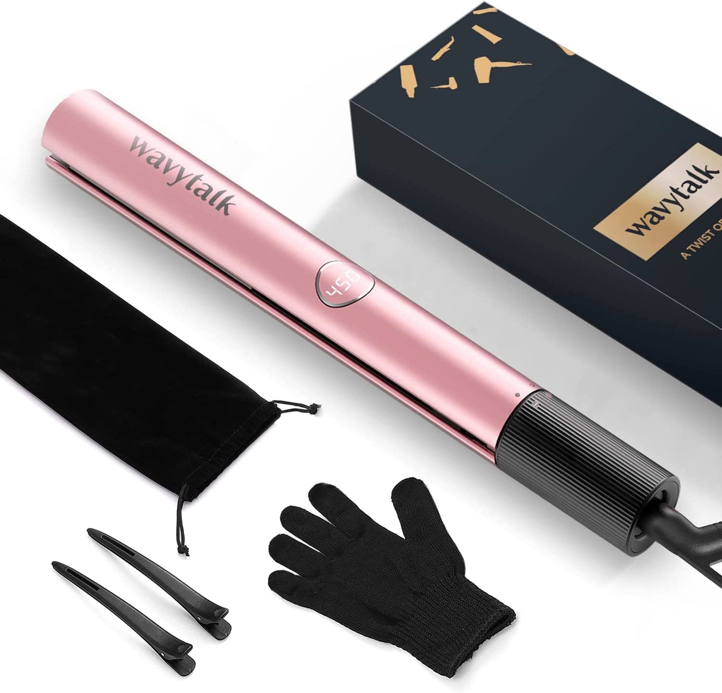 2 in 1 Professional Hair Straightener - Titanium Flat Iron Hair Straightener