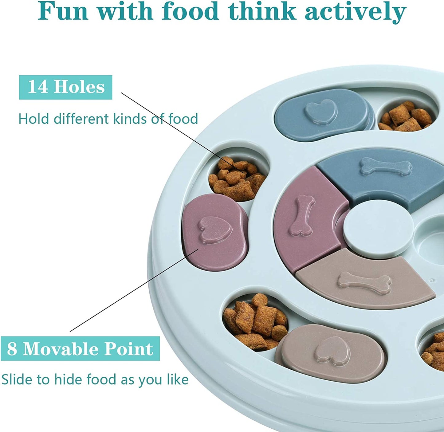 Dog Food Puzzle Feeder - Toys IQ Training & Mental Enrichment Dog Treat Puzzle