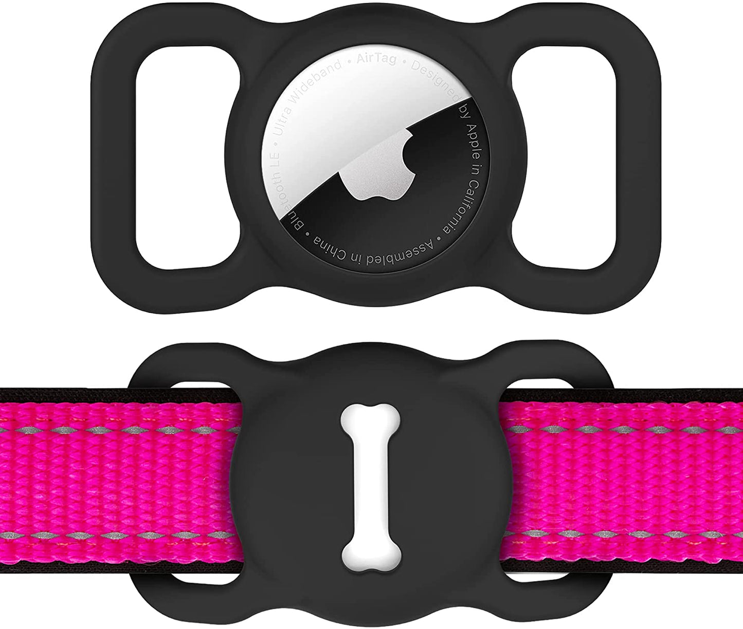Dog Collar Airtag Holder GPS Tracking Pet Collar