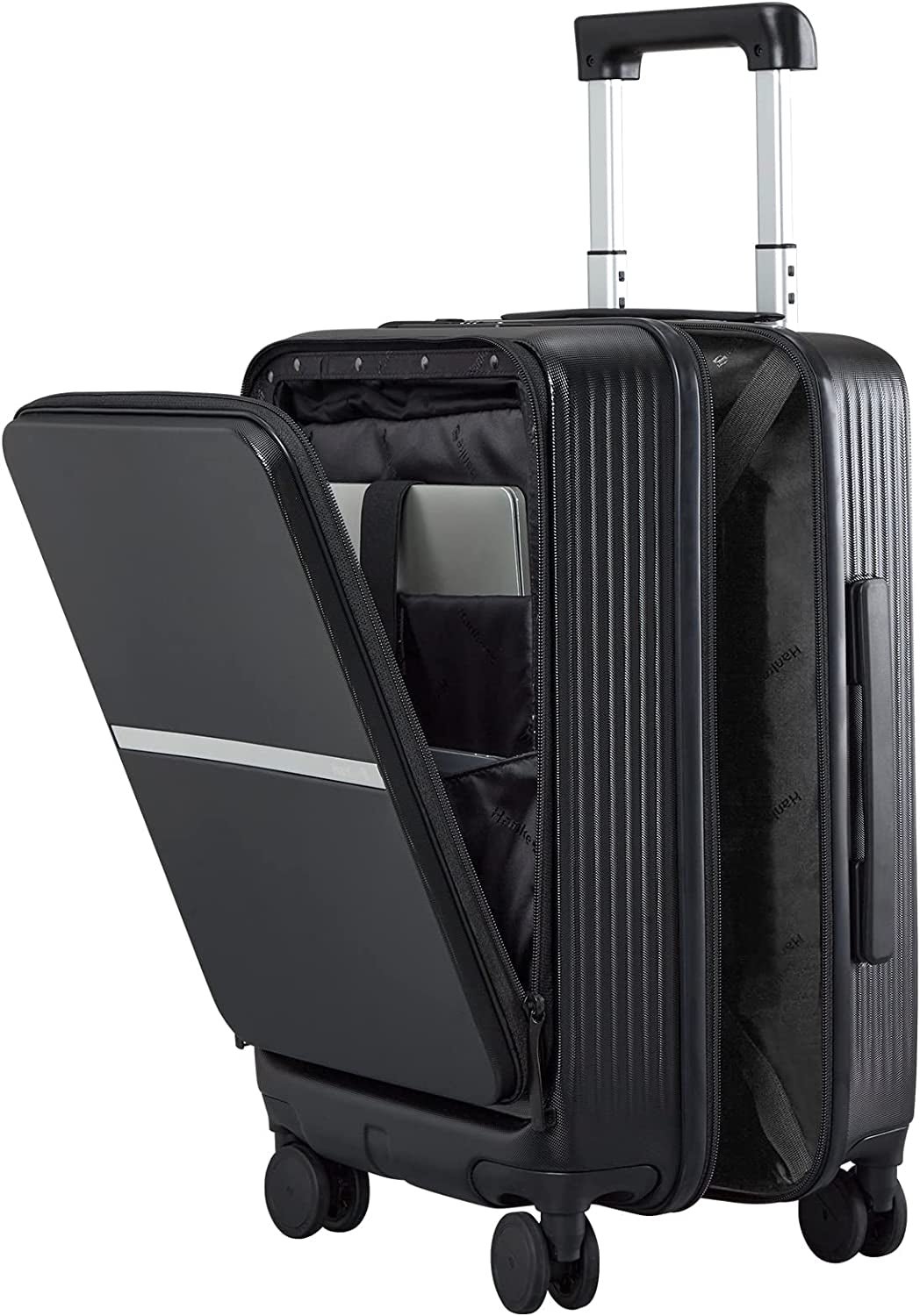 Carry on Luggage with Spinner Wheels Hard Suitcases with Front Pocket & TSA Lock