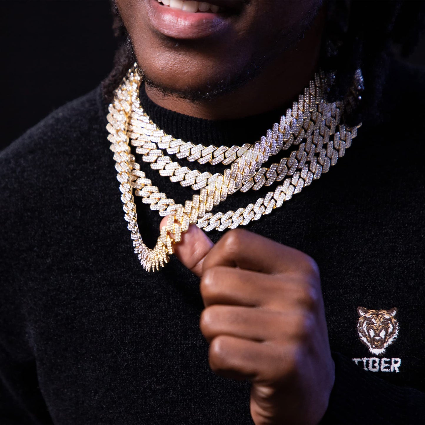 Iced Out Rhombus Cuban Chain