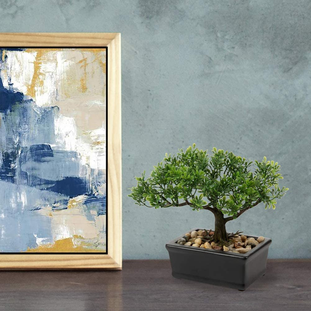 Artificial Bonsai Tree - Fake Indoor Decor Plants with Ceramic Pots