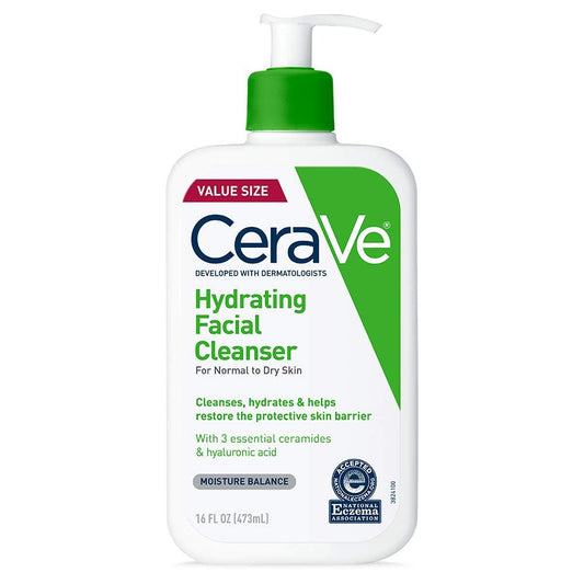 Cerave - Hydrating Facial Cleanser Moisturizing Non-Foaming Face Wash with Hyaluronic Acid