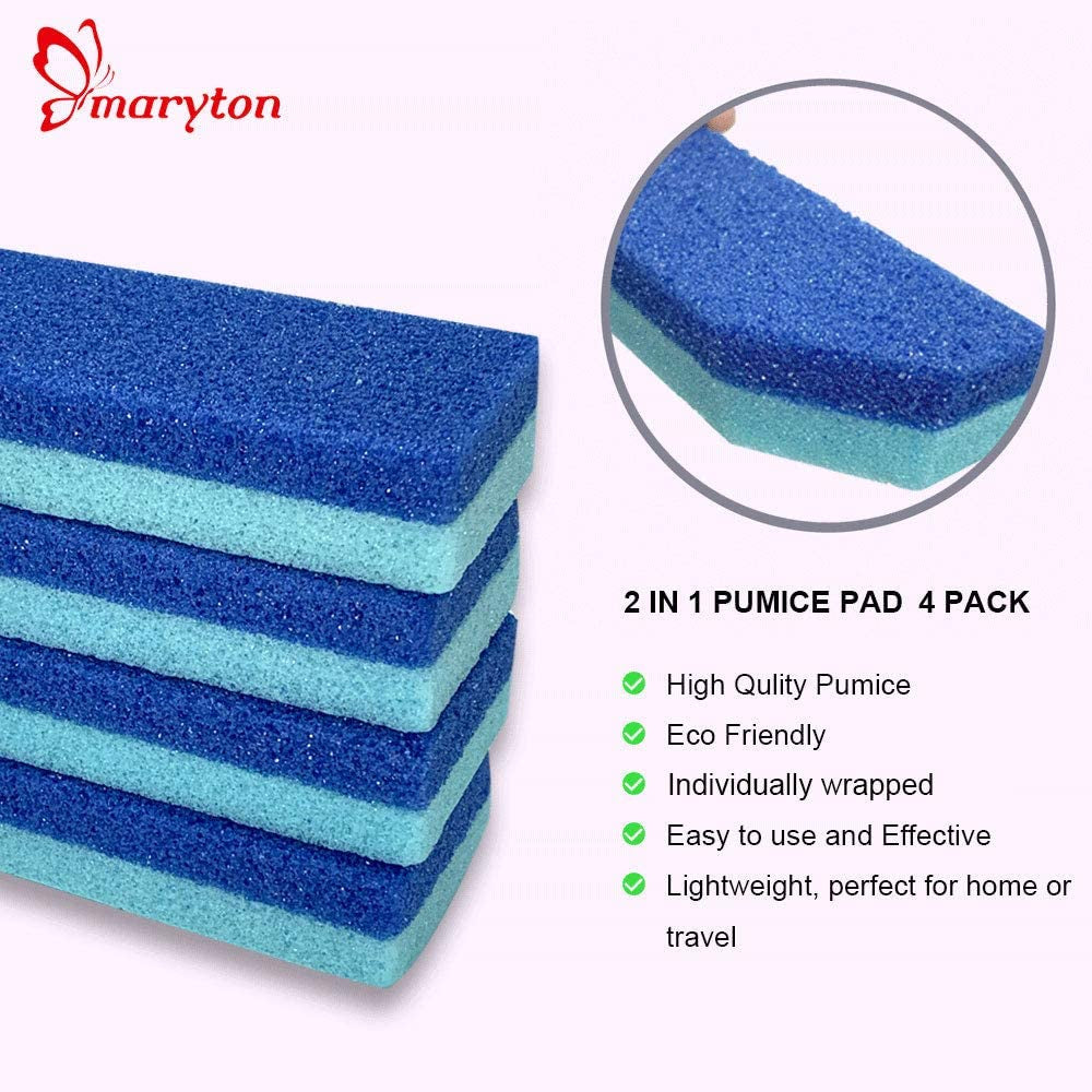 Foot Pumice Stone - Feet Hard Skin Callus Remover and Scrubber Pack of 4