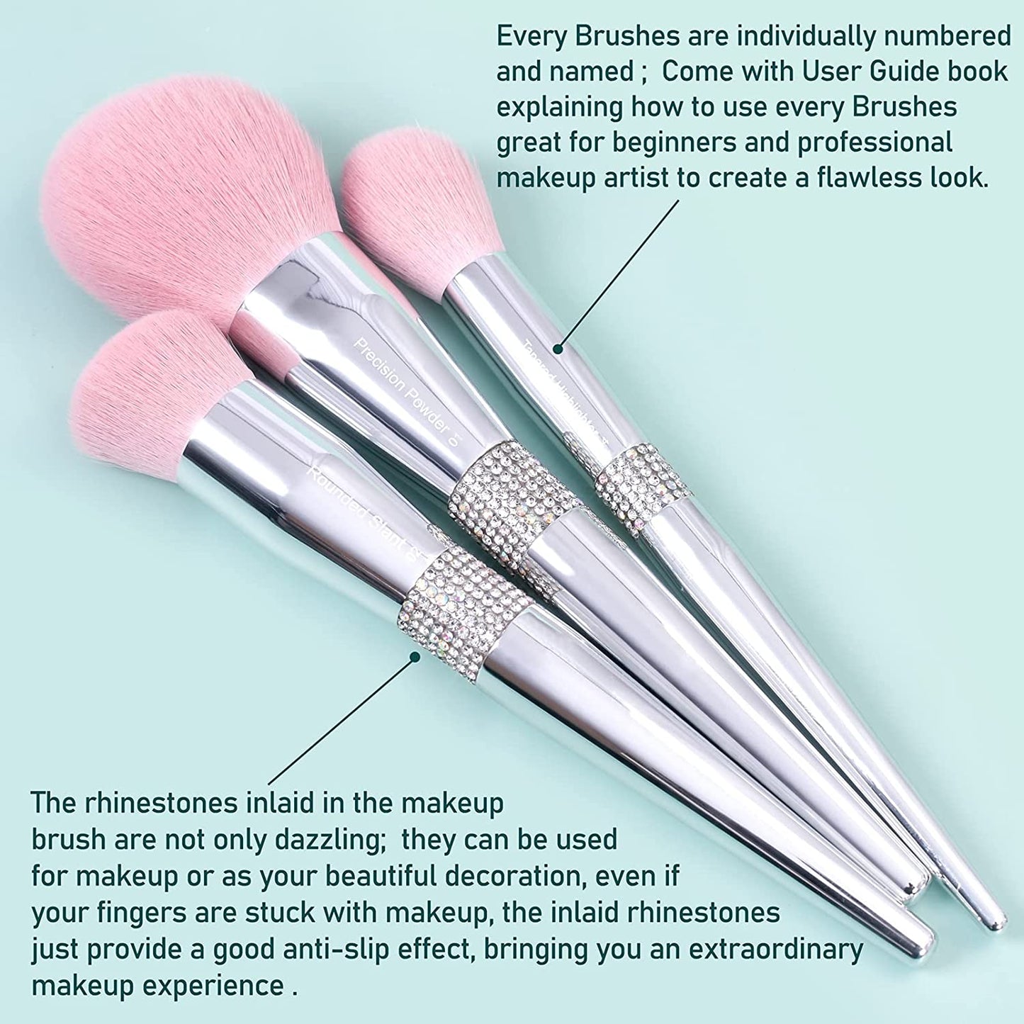 Soft Makeup Brushes Sets - Makeup Brushes & Brush Holder