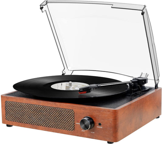 Bluetooth Vintage Turntable Vinyl Record Player with Speakers