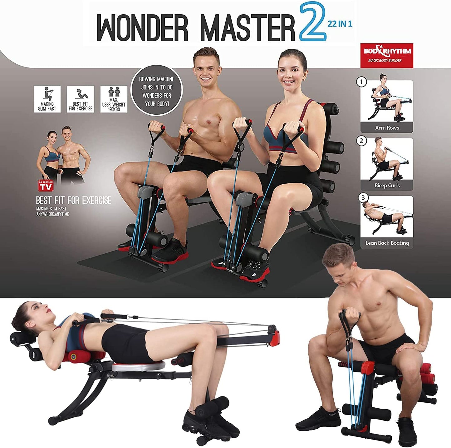 Foldable & Adjustable Core Strength Training and Abdominal Workout Equipment