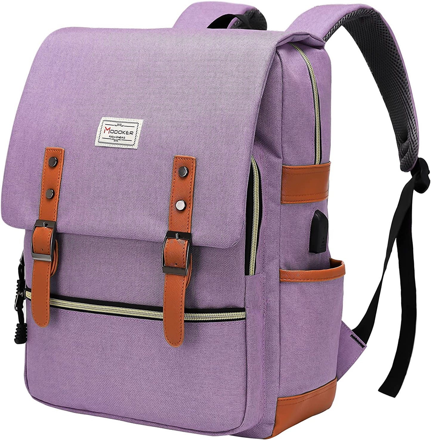 Vintage Laptop Backpack - Men & Women Travel Backpacks with USB Charging Port