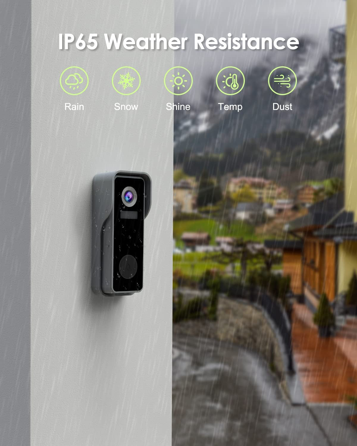 Wireless Doorbell Camera with Chime - Wifi Video Doorbell Camera