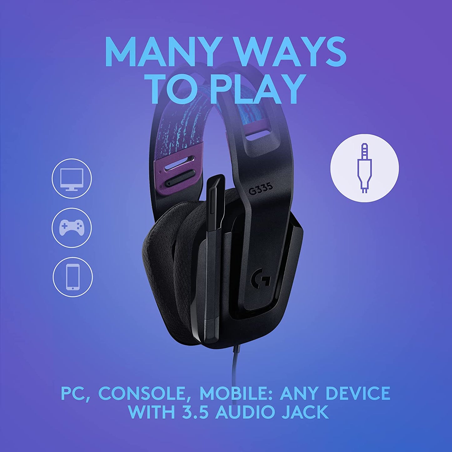 Wired Audio Jack Gaming Headset - Memory Foam Earpads Gaming Headphones PC PlayStation Xbox