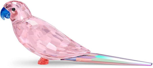 Crystal Jungle Beats Cha Cha Pink Parakeet Figurine