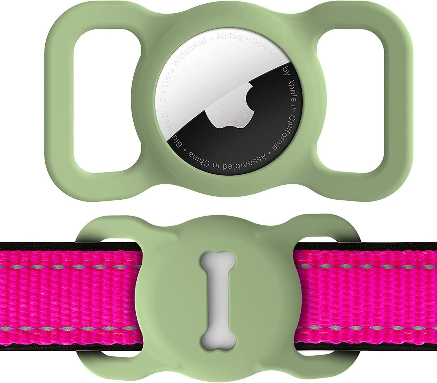 Dog Collar Airtag Holder GPS Tracking Pet Collar