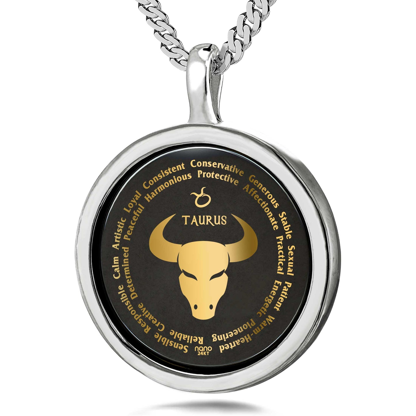 Taurus Necklaces 24k Gold Inscribed