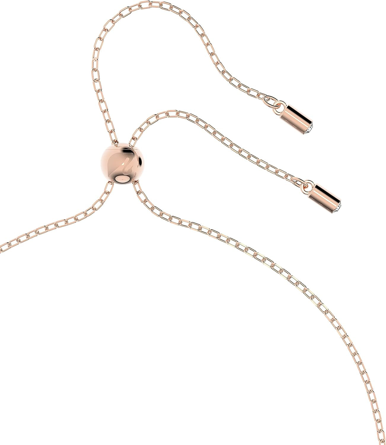 Hollow Crystal Necklace and Earrings Jewelry Rhodium & Rose Gold Tone Finish