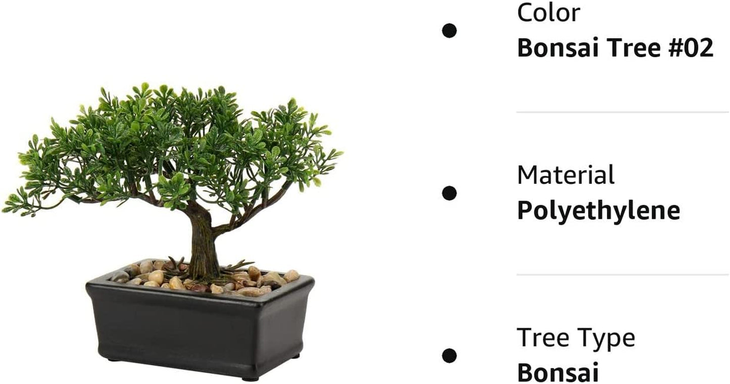 Artificial Bonsai Tree - Fake Indoor Decor Plants with Ceramic Pots