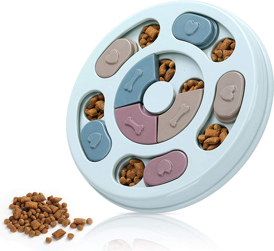 Dog Food Puzzle Feeder - Toys IQ Training & Mental Enrichment Dog Treat Puzzle