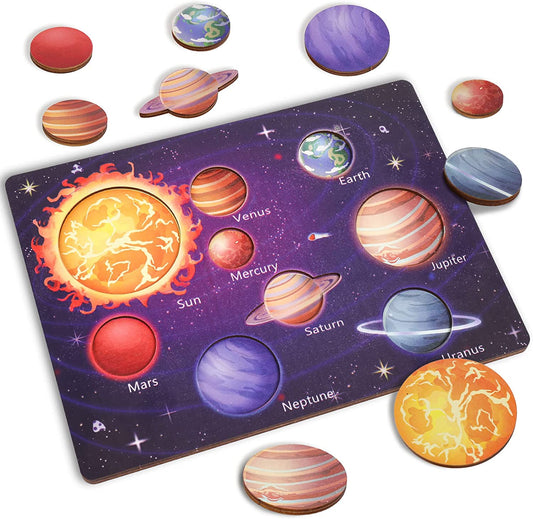 Solar System Puzzles Toys - Toddler's Planets Preschool Learning Activities