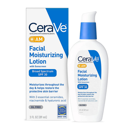 Cerave - AM Facial Moisturizing Lotion SPF 30 Oil-Free Moisturizer with Sunscreen Non-Comedogenic