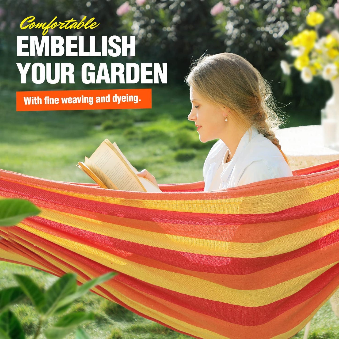 2 Person Hammock With Stand - Garden Hammock For Backyard Camping