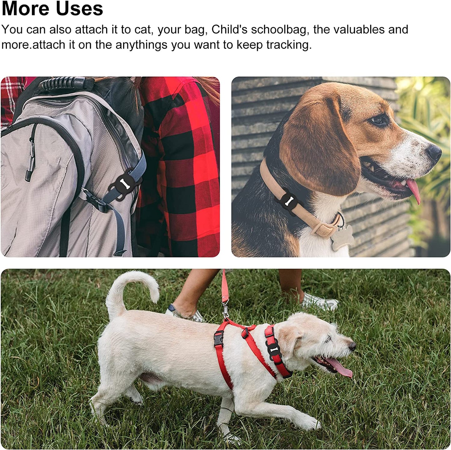 Dog Collar Airtag Holder GPS Tracking Pet Collar