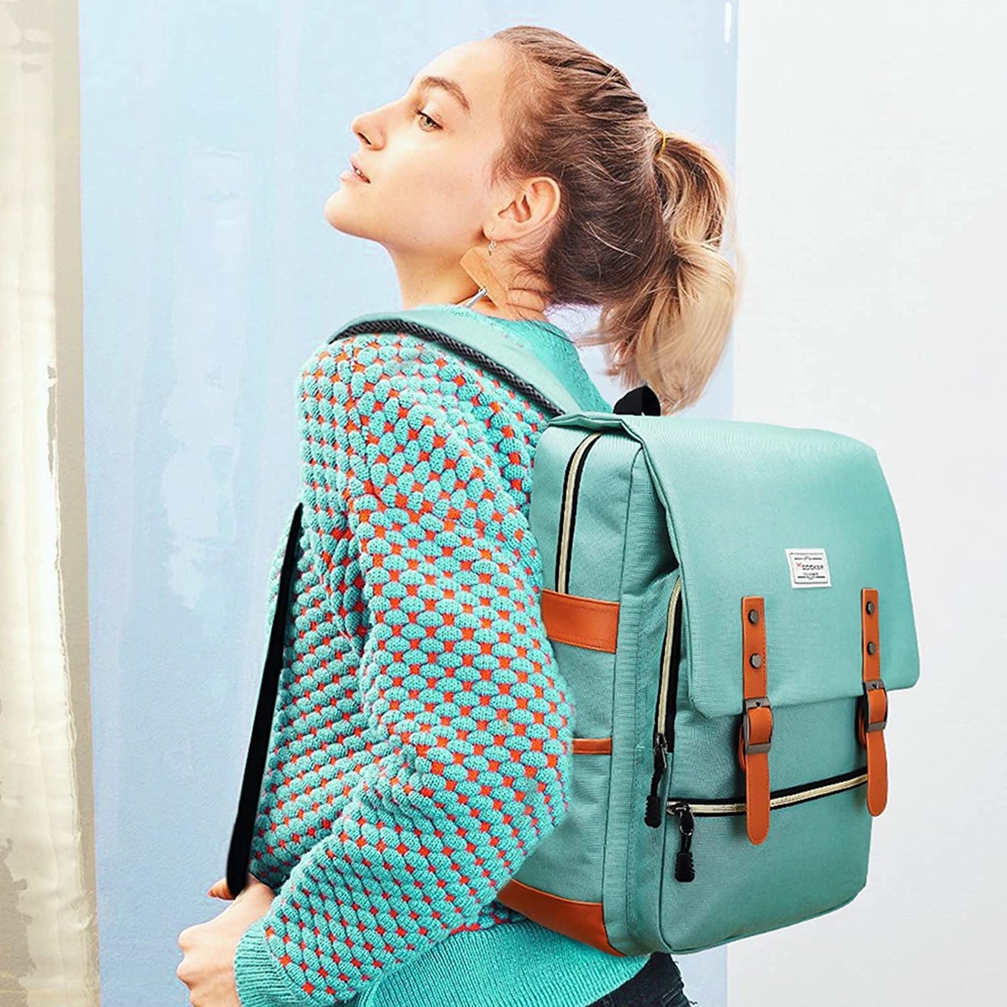 Vintage Laptop Backpack - Men & Women Travel Backpacks with USB Charging Port