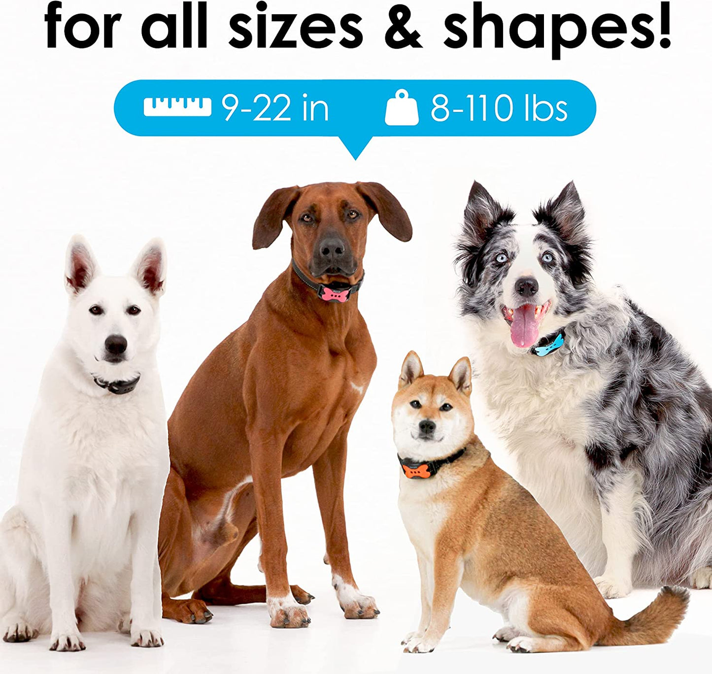Dogs Bark Collar - Rechargeable Anti Dog Bark Collar Automatic Bark Collar No Shock