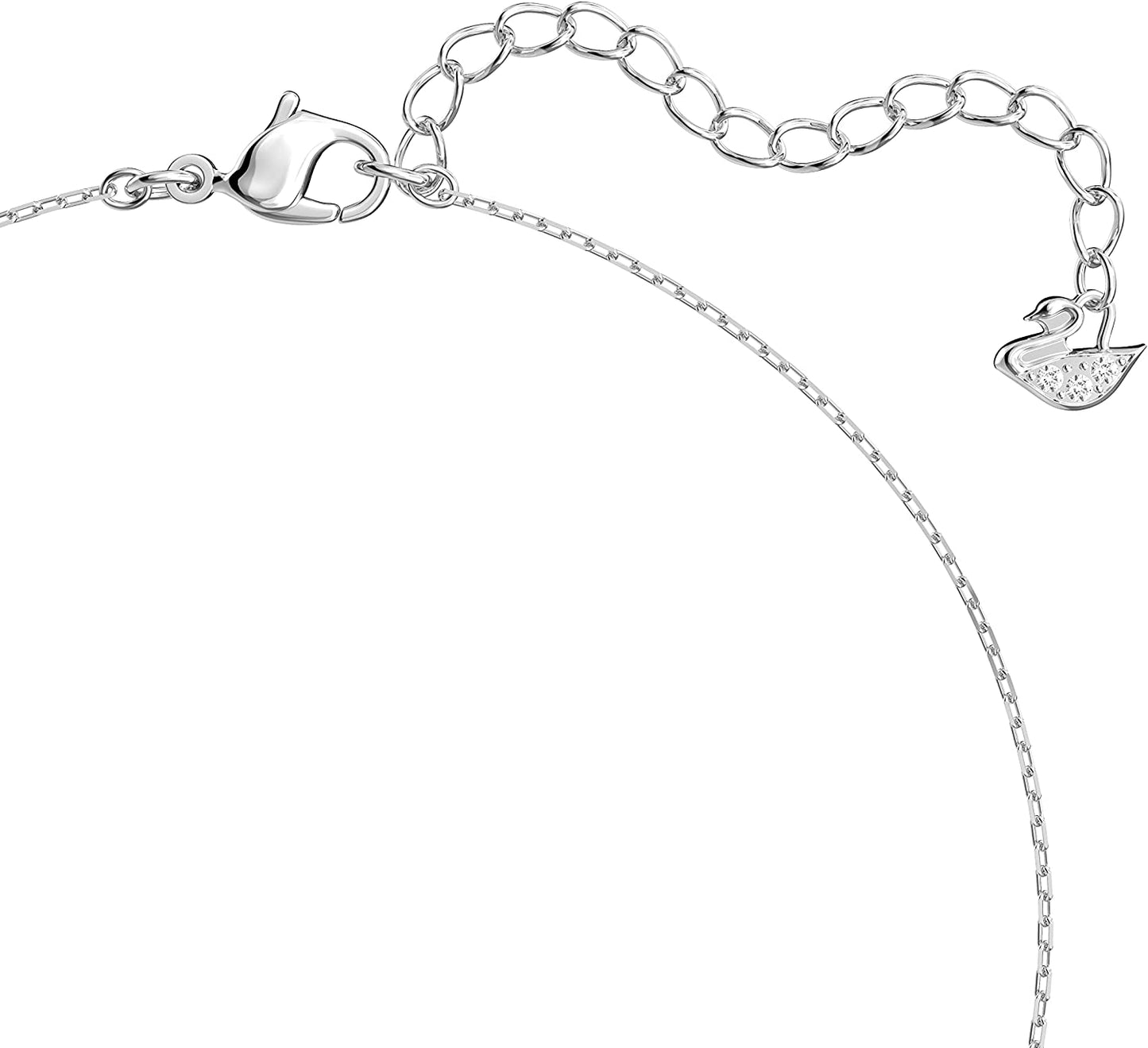 Crystal Attract Necklace Rhodium Tone Finish Jewelry