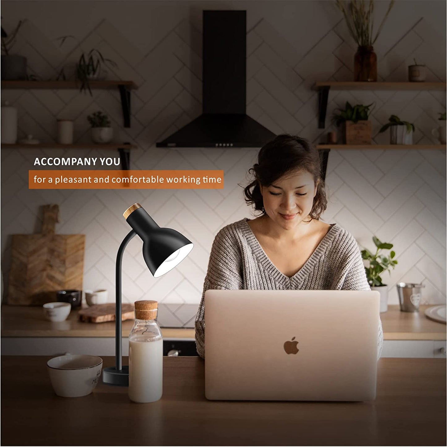 Touch Control LED Desk Lamp - USB Charging Port Table Lamp for Home & Office