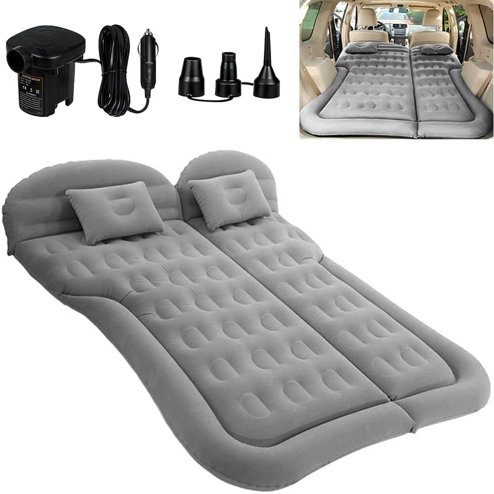 Camping Air Mattress Bed With Cushion Pillow - Inflatable Thickened Air Bed with Air Pump