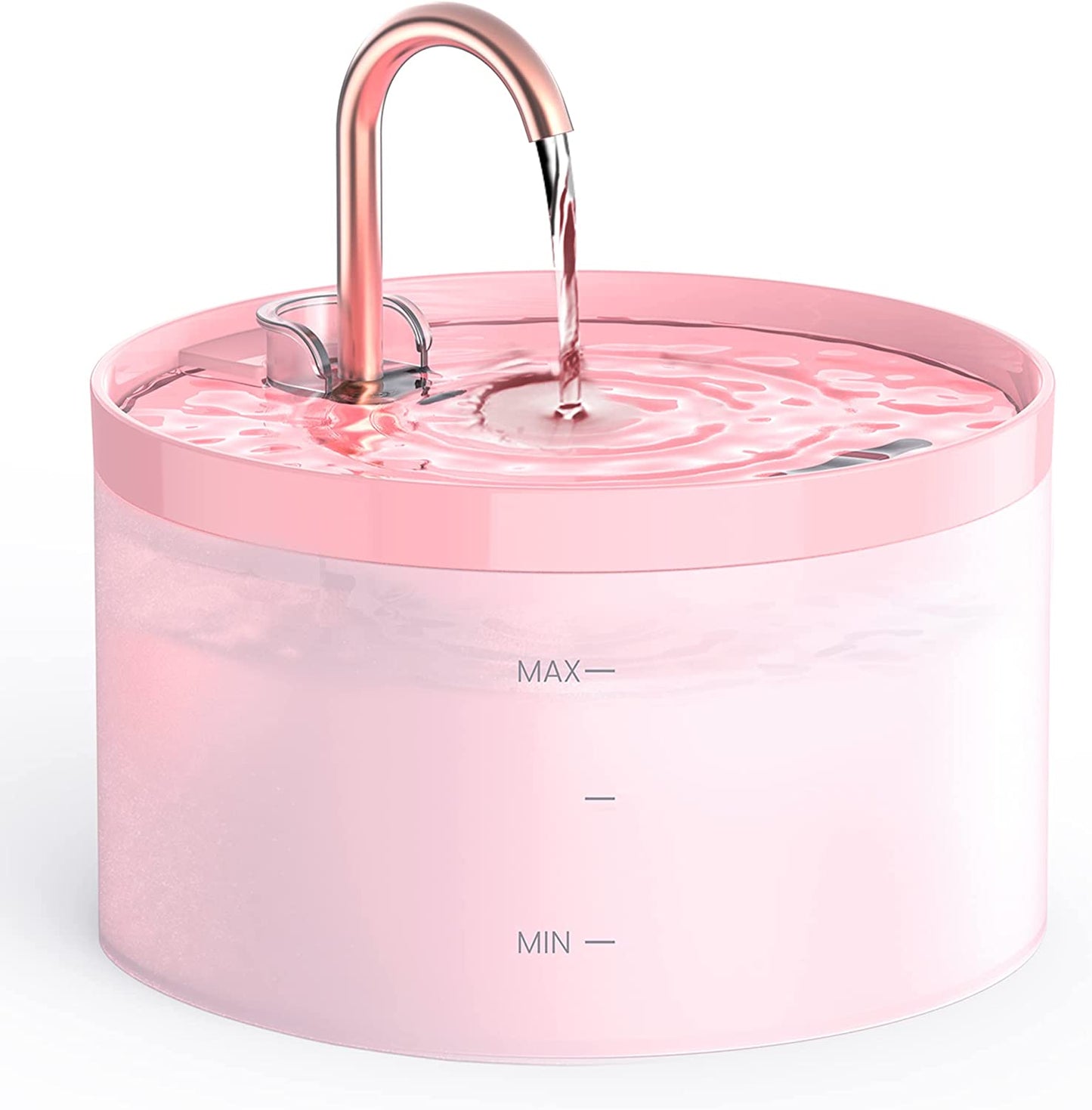 Cat Water Fountain - Pet Silent Water Fountain Built-In Led Light Activated