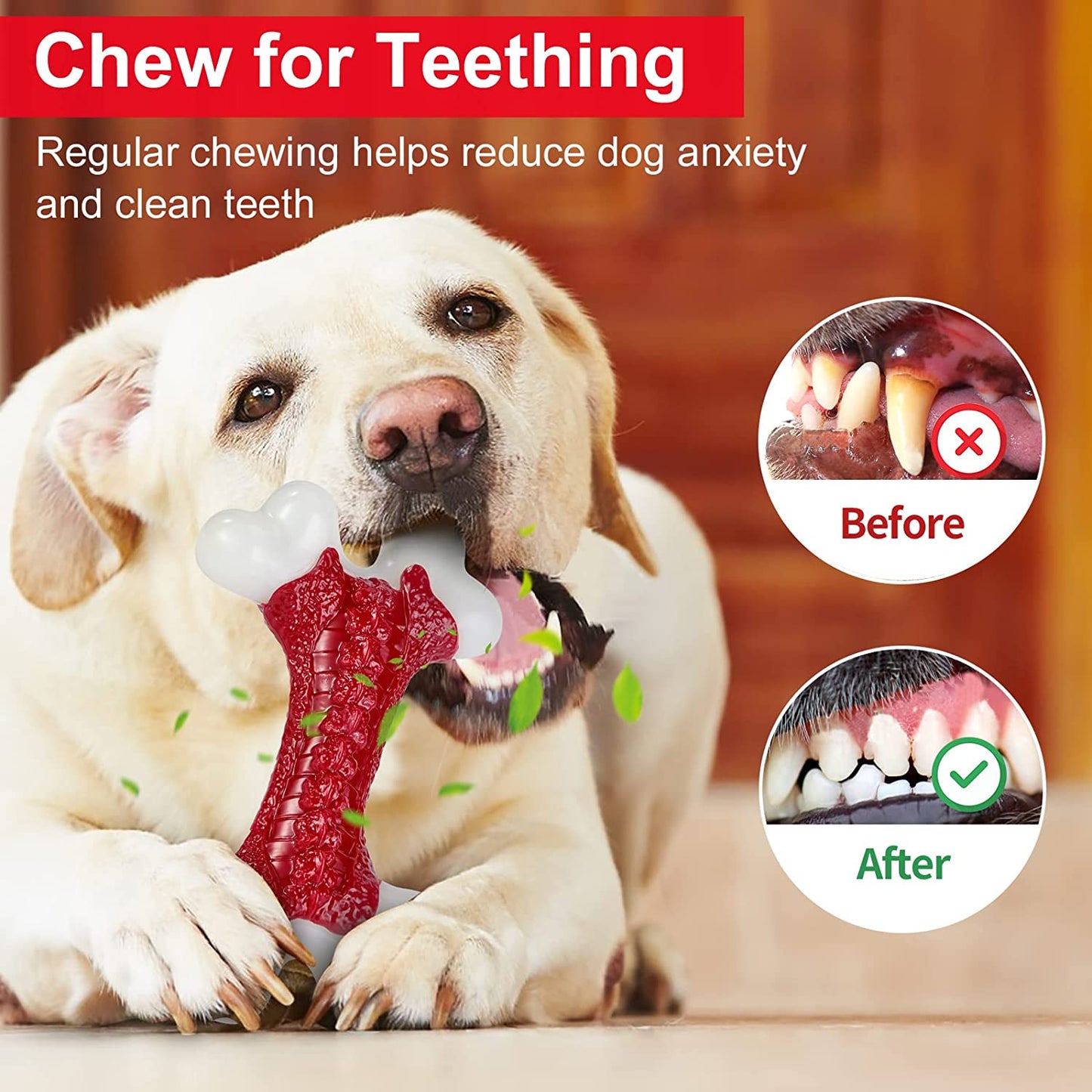 Dog Toys - Indestructible Dog Bone Chew Nylon Toys - Aggressive Chew Dogs Toys