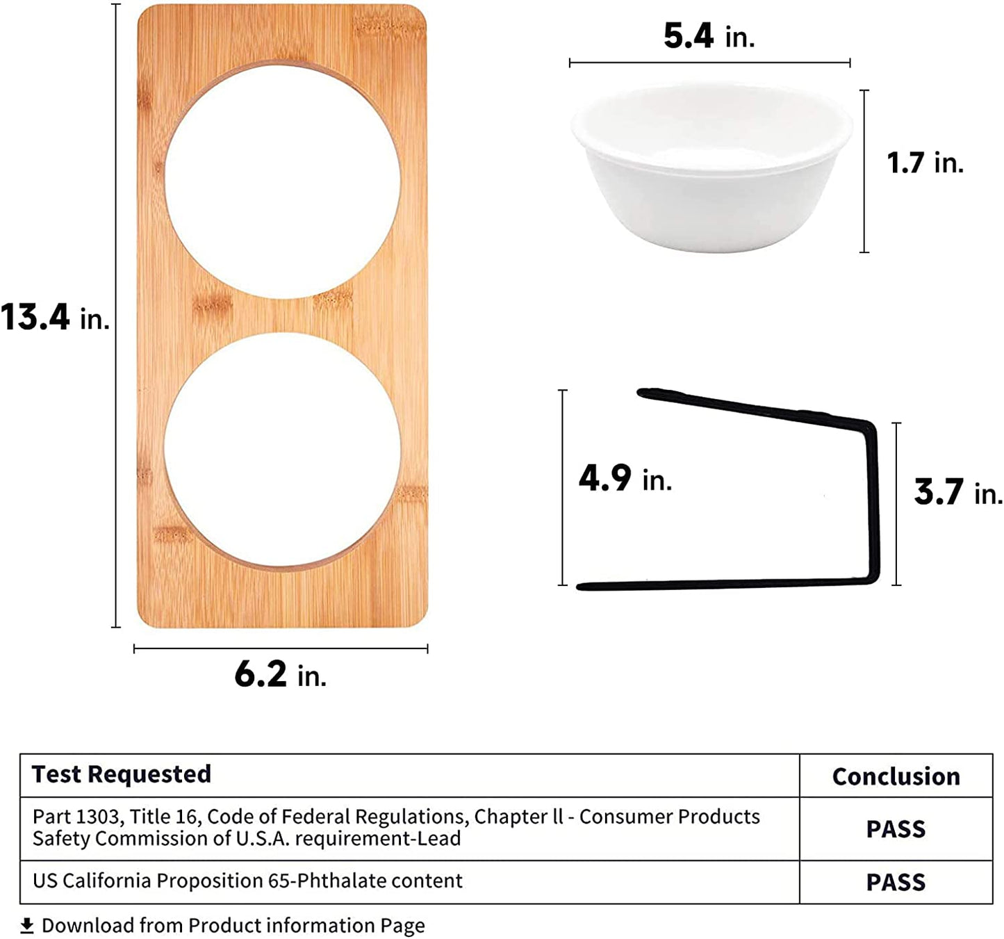 Ceramic Pet Food Bowls - Raised Feeding Bowls