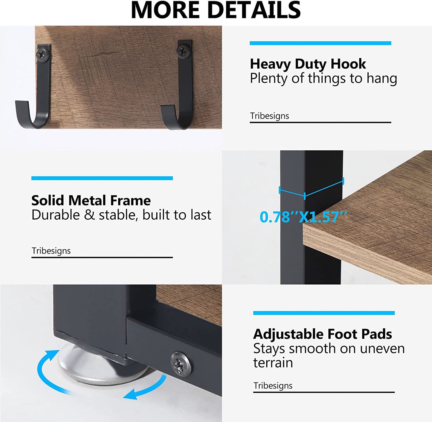 5-In-1 Shoe Rack Bench with Coat Rack and Storage Cubbies