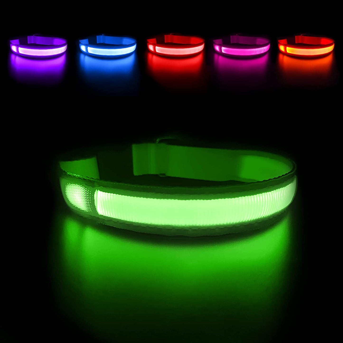 Dog Collars - Waterproof LED Rechargeable Dog Collar