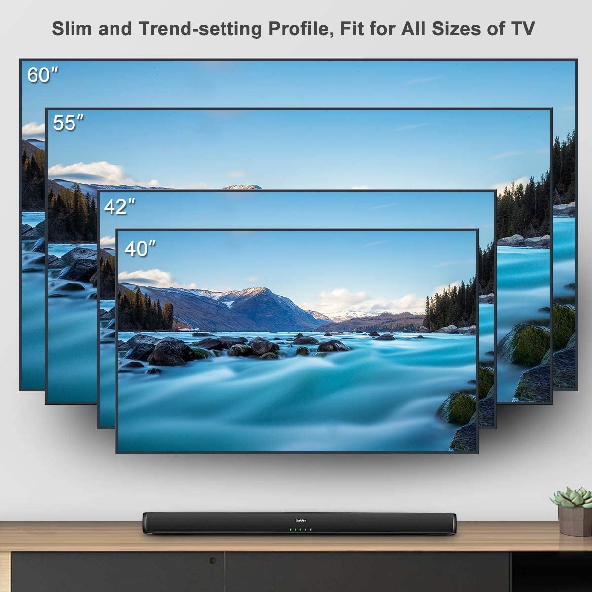 Sound Bars - TV Wired & Wireless Bluetooth 5.0 TV Stereo Speakers Surround Sound System