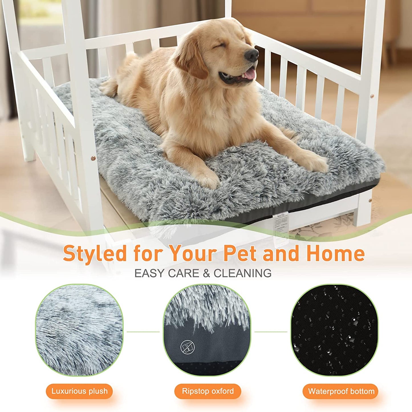 Dog Beds - Large Cozy Washable Dogs Kennel Beds