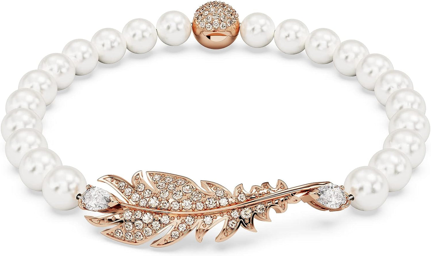 Crystal Pearls with Rose Gold-Tone Plated Bracelets